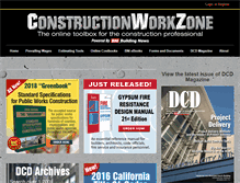 Tablet Screenshot of constructionworkzone.com